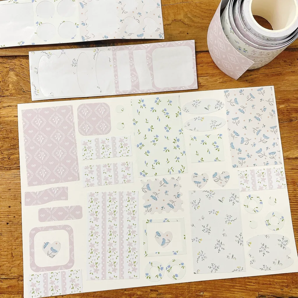 [63penhouse x hairmo] Flower field 花田シリーズ1 ダイカット和紙テープ(剥離紙付き)