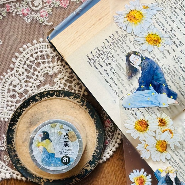 [丁丁DingDing] #31 一点黄 ダイカットマットPETテープ(剥離紙付き)