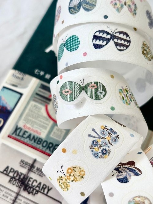 [Pion] 花胡蝶 Butterfly ダイカット和紙テープ(剥離紙付き)