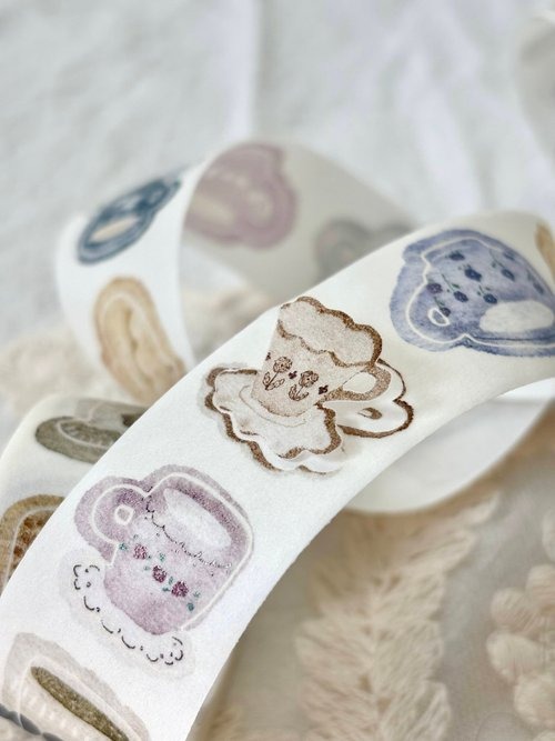 [Pion] 下午茶 Afternoon tea ダイカット和紙テープ(剥離紙付き)