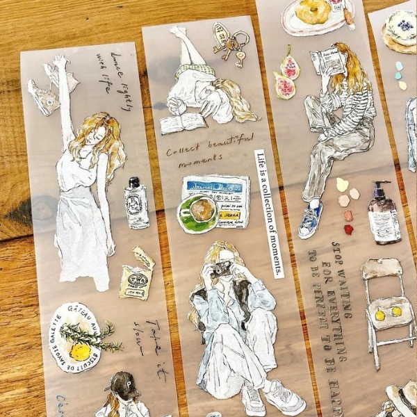 Pion]Chill_Vol.1 女の子柄 マットPETテープ (剥離紙付き) | すべての