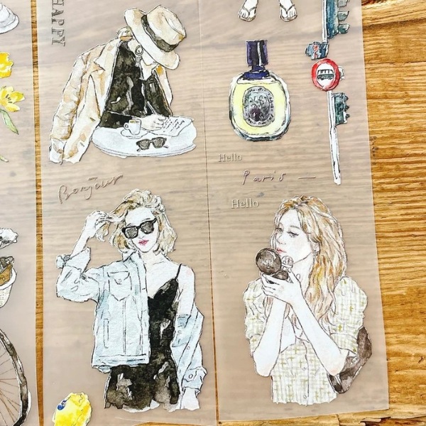 Pion]Chill_Vol.1 女の子柄 マットPETテープ (剥離紙付き) | すべての