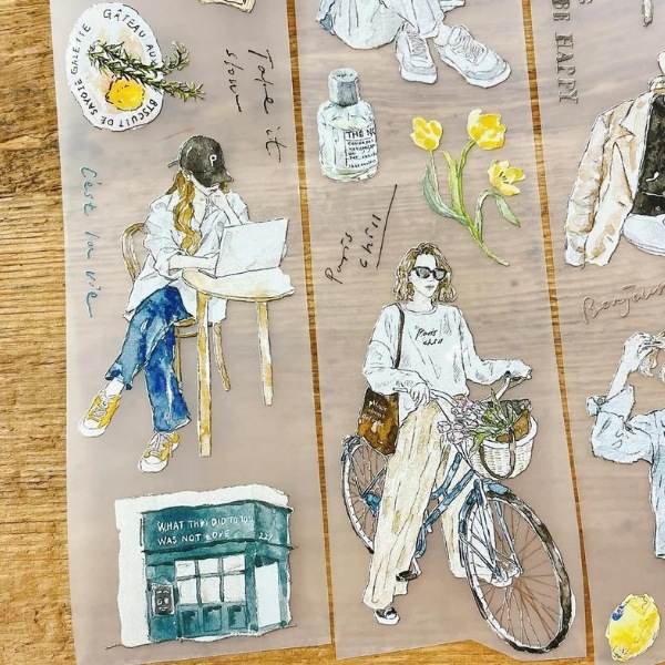 Pion]Chill_Vol.1 女の子柄 マットPETテープ (剥離紙付き) | すべての