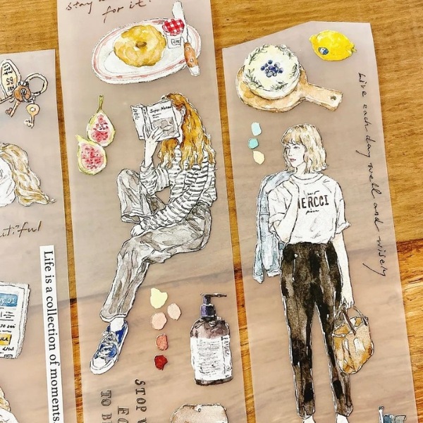 Pion]Chill_Vol.1 女の子柄 マットPETテープ (剥離紙付き) | すべての