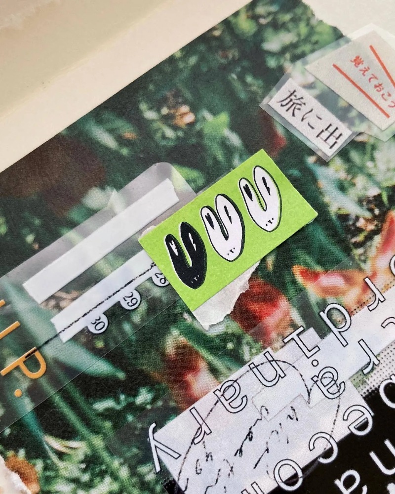 [羊君somesortof.fern]  Me兔・Me rabbit 紙ラベルステッカーロール (剥離紙付き)