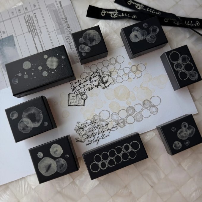 ★数量限定★[Journal pages] Dreamy bubble スタンプセット(8個入)