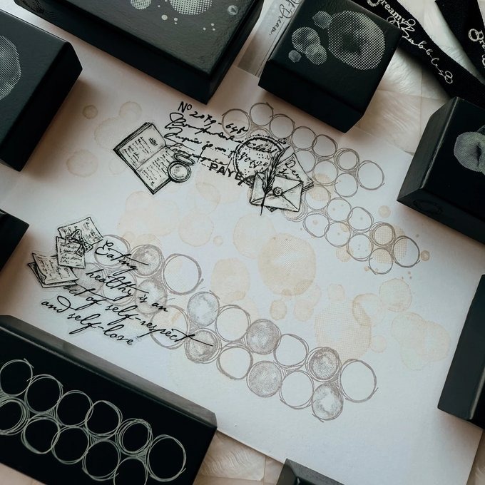 ★数量限定★[Journal pages] Dreamy bubble スタンプセット(8個入)