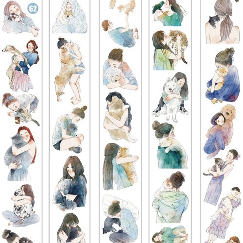丁丁DingDing] #62 有寵 ダイカットマットPETテープ(剥離紙付き