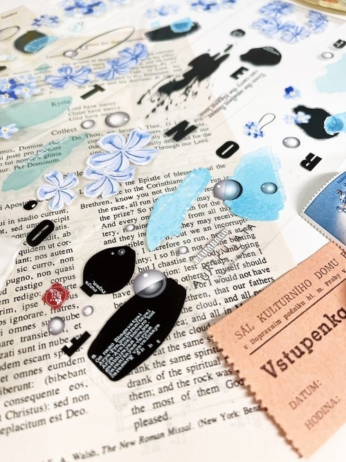 [哈秋HA7UU] 花習作.翻花 クリアPETテープ(剥離紙付き)