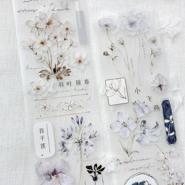 Freckles Tea・雀斑茶] 素白-霧藍 クリアPETテープ(剥離紙付き) | 新着