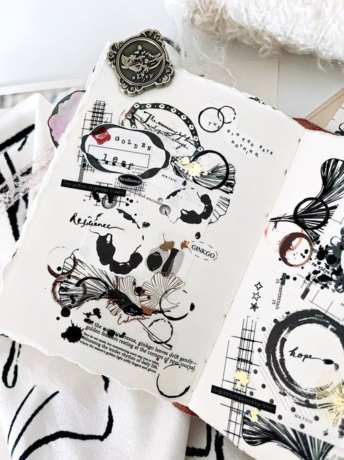 [哈秋HA7UU] 銀杏與漬 箔押しクリアPETテープ(剥離紙付き)