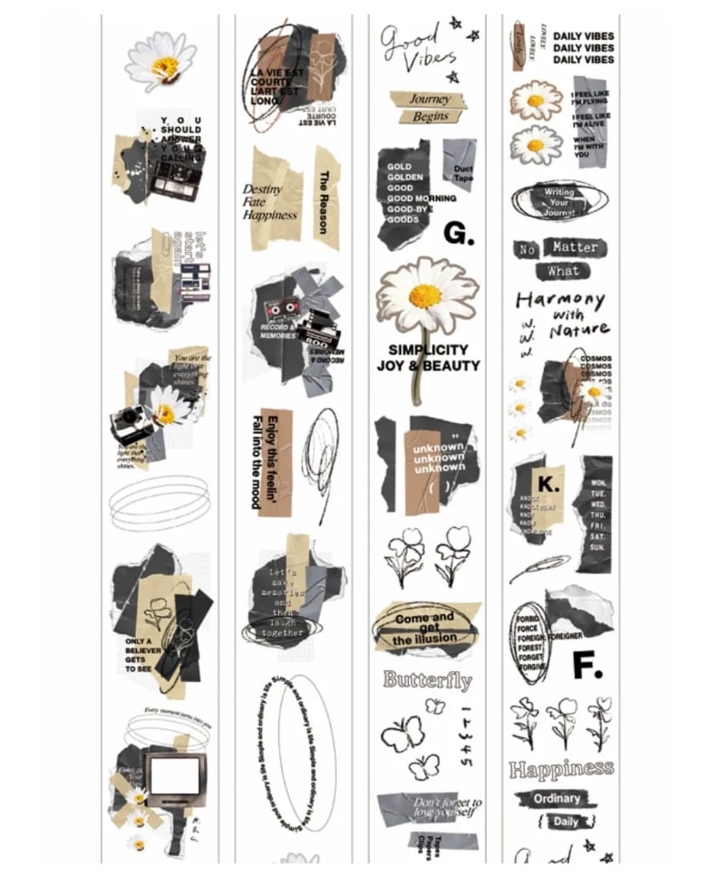 [安安]Obsessed With 01 クリアPETテープ(剥離紙付き)