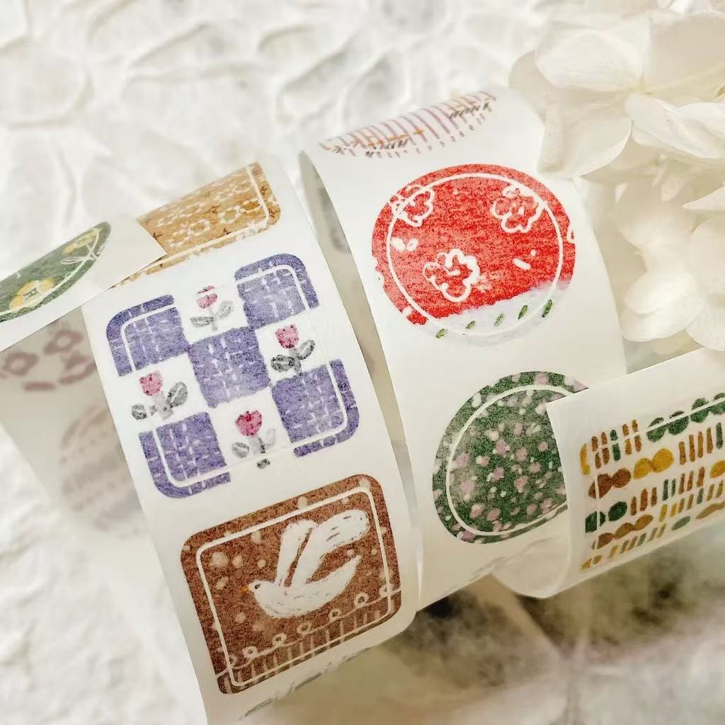 [Pion] 杯墊 ダイカット和紙テープ(剥離紙付き)