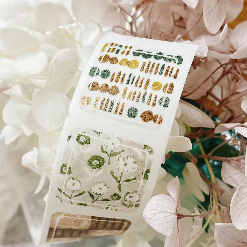 [Pion] 杯墊 ダイカット和紙テープ(剥離紙付き)