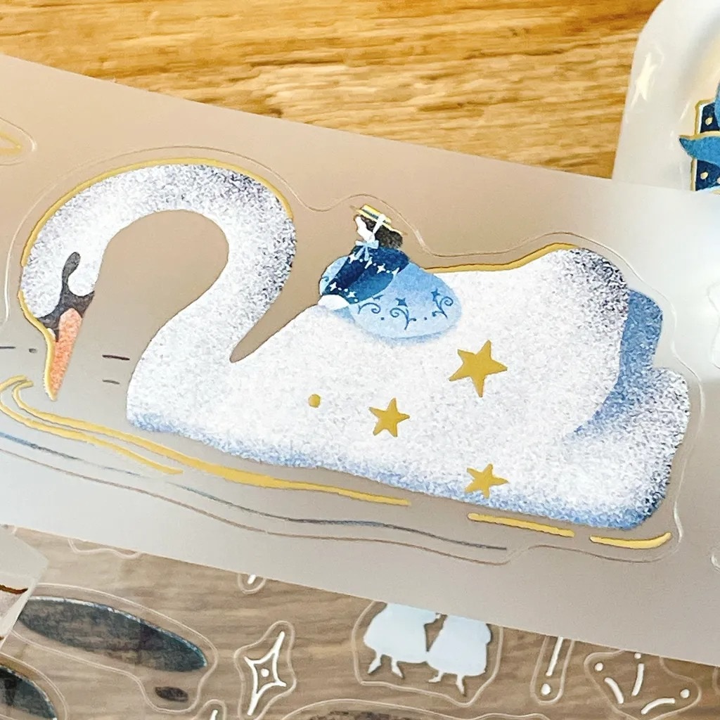 [Journal pages] Starry night 箔押しダイカットマットPET/合成紙テープ(剥離紙付き)　