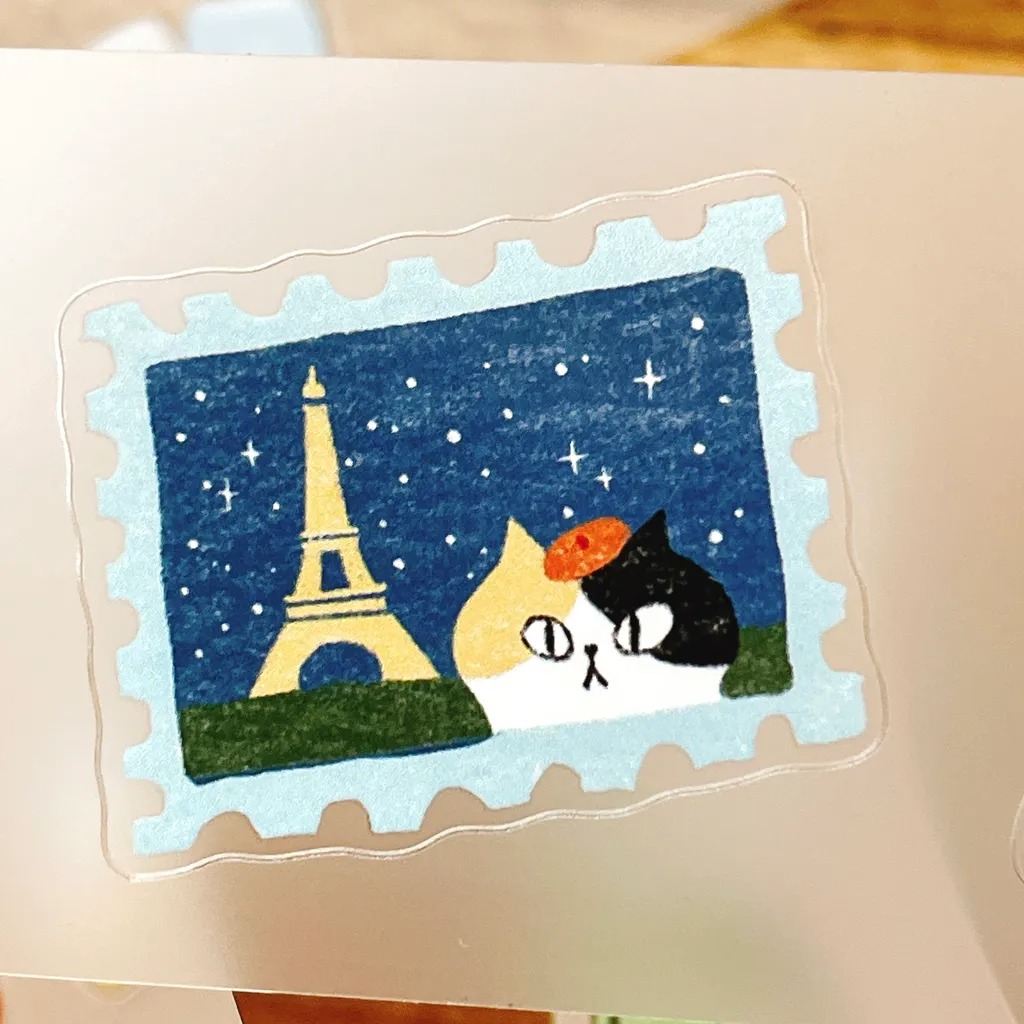[Journal pages] Cat travel ダイカットマットPET/合成紙テープ(剥離紙付き)　