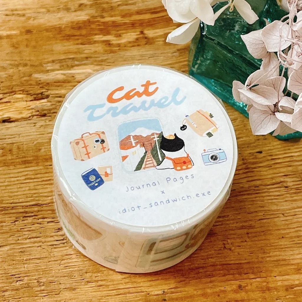 [Journal pages] Cat travel ダイカットマットPET/合成紙テープ(剥離紙付き)　