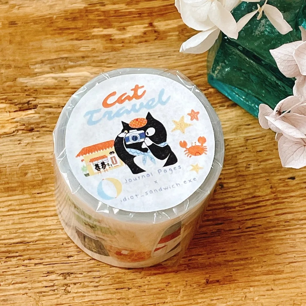 [Journal pages] Cat travel ダイカットマットPET/合成紙テープ(剥離紙付き)　