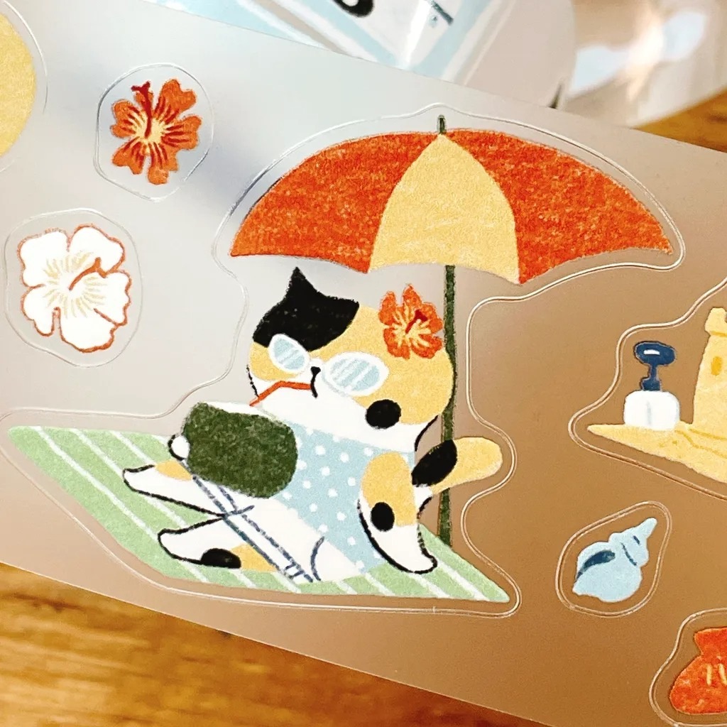 [Journal pages] Cat travel ダイカットマットPET/合成紙テープ(剥離紙付き)　