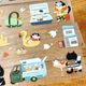 [Journal pages] Cat travel ダイカットマットPET/合成紙テープ(剥離紙付き)　