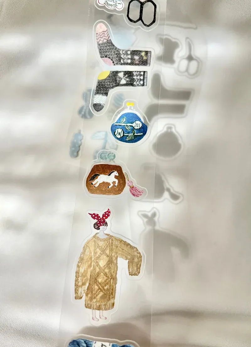 [Pion] 織物 ダイカットクリアPETテープ(剥離紙付き)