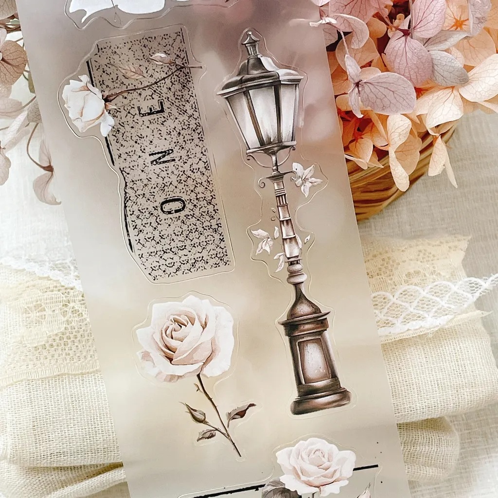 [crea with gaby] Rose post ダイカットマットPETテープ(剥離紙付き)