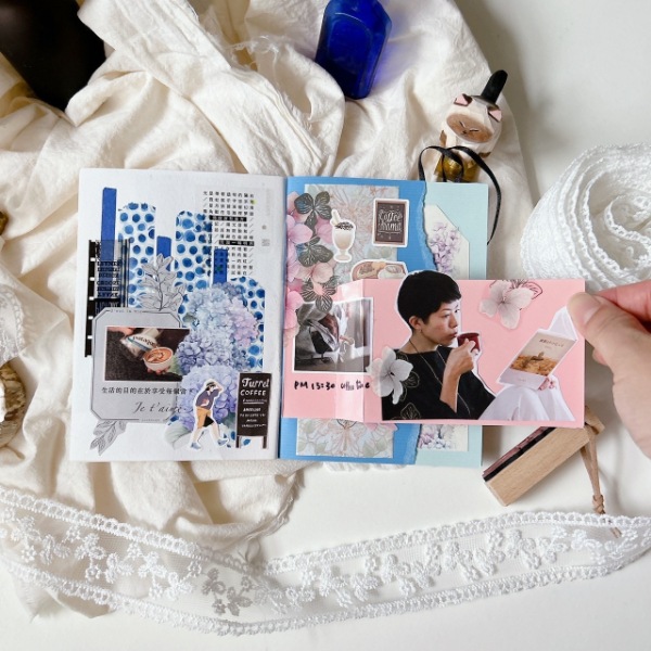 [樂意Loidesign] 雨色(Rain color) 紫陽花柄 クリアPETテープ(剥離紙付き)