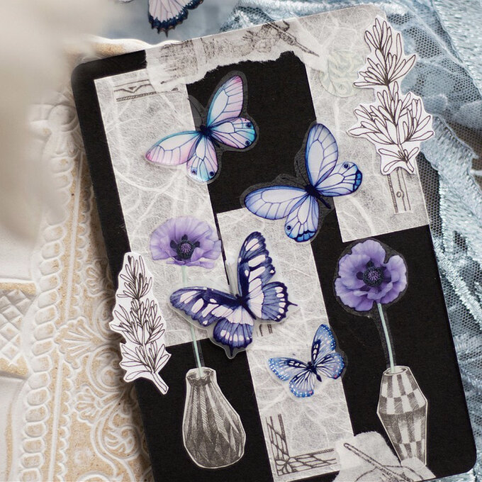 樂意Loidesign]絢羽-夢幻 Fantasy Butterfly 蝶々柄 クリアPET/マット