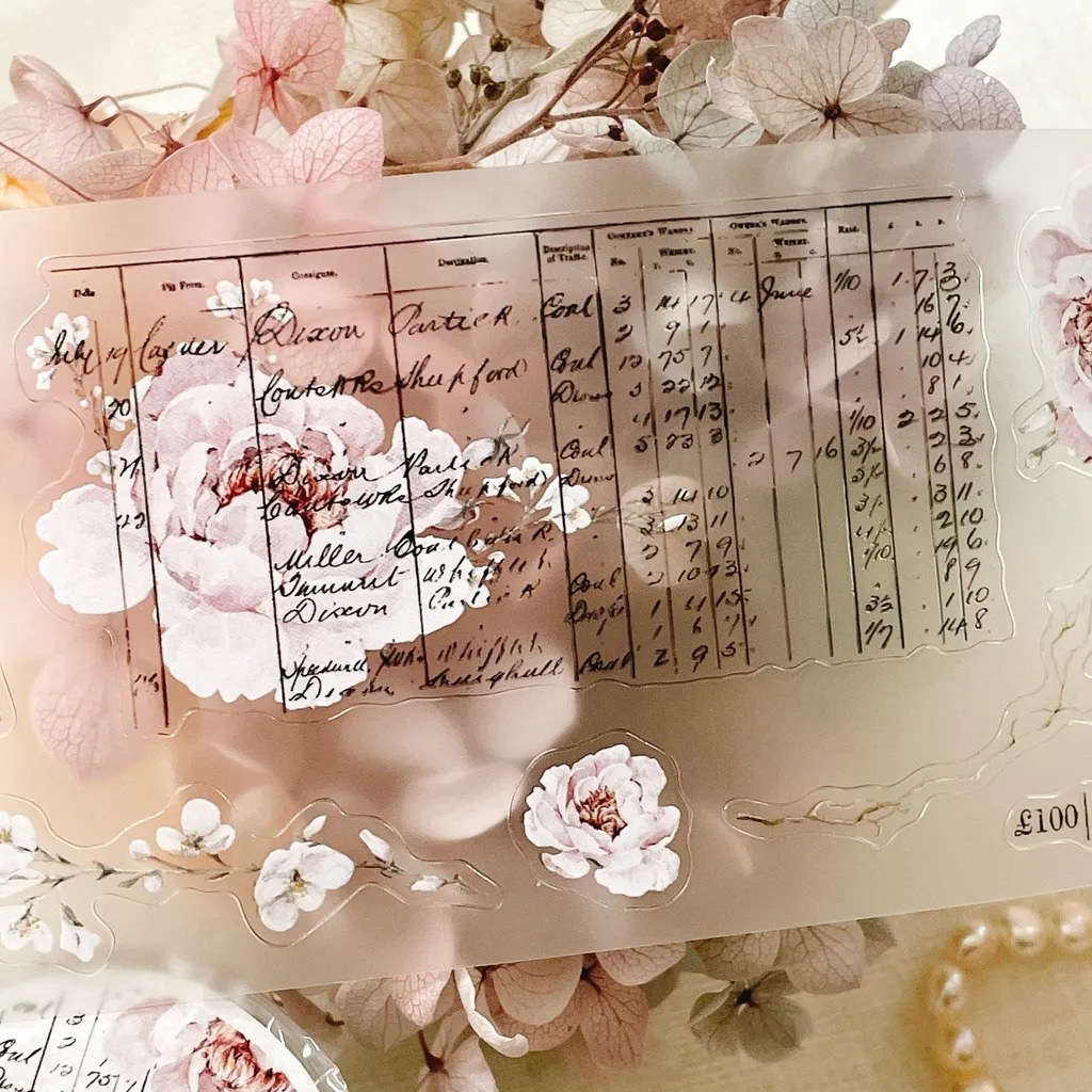 [crea with gaby] The blooming archive ダイカットマットPETテープ(剥離紙付き)