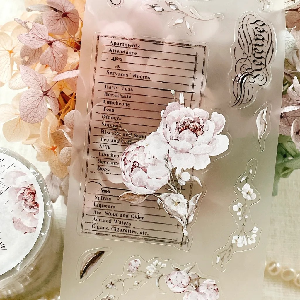 [crea with gaby] The blooming archive ダイカットマットPETテープ(剥離紙付き)