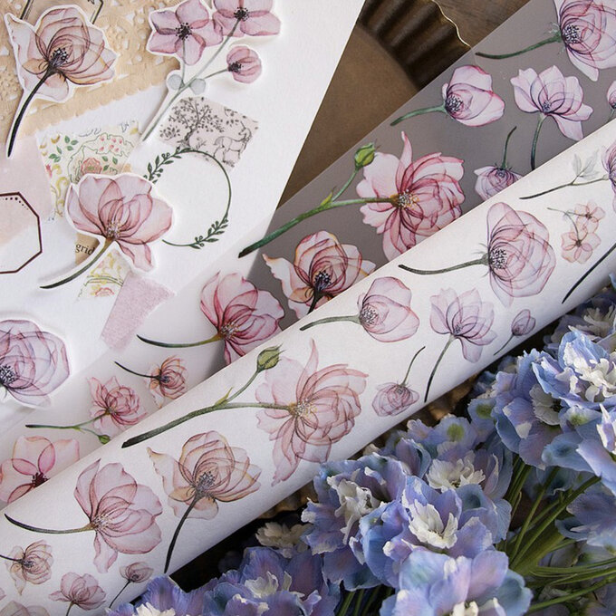 樂意Loidesign]ルージュ Rouge花柄 マットPET(剥離紙付き) 台湾