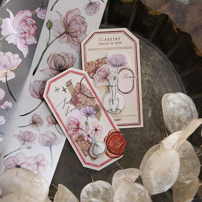 樂意Loidesign]ルージュ Rouge花柄 マットPET(剥離紙付き) 台湾