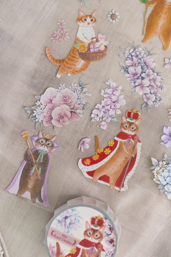 [樂意Loidesign] 阿比皇室的御花園(Aby Royal Garden) 花柄 クリアPETテープ(剥離紙付き)