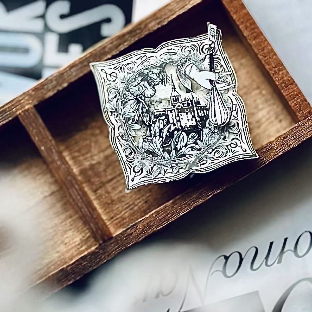 [樂意Loidesign] 小捧花(Small bouquet) クリアPETテープ(剥離紙付き)