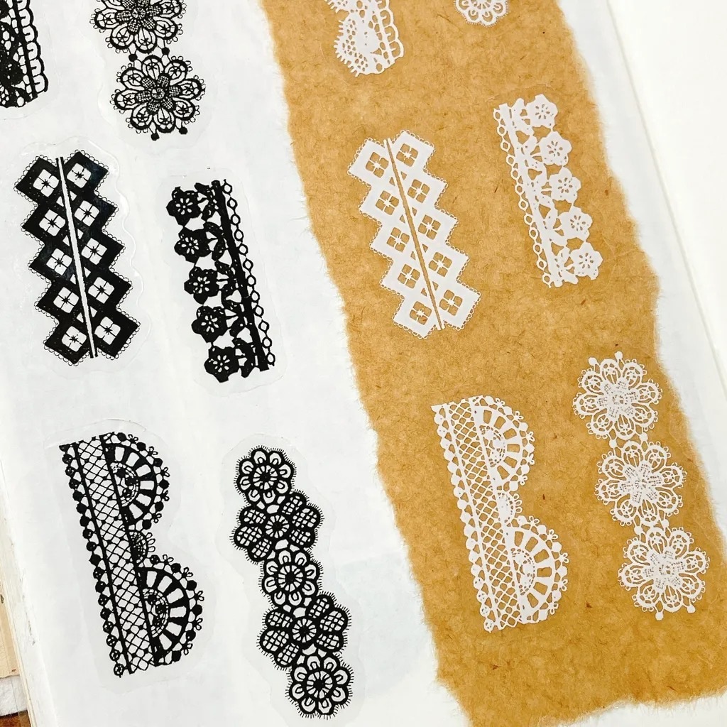 [Pion] 蕾絲(Lace) ダイカットクリアPETテープ(剥離紙付き)