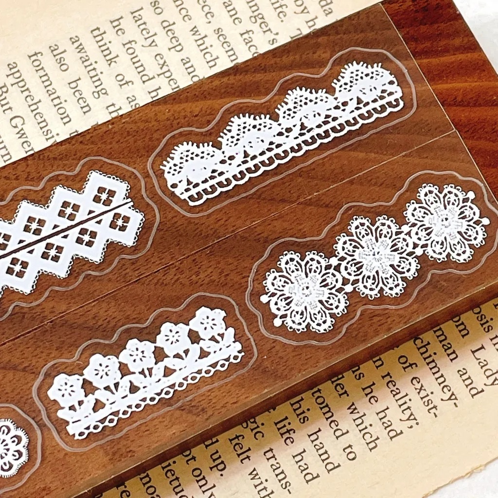 [Pion] 蕾絲(Lace) ダイカットクリアPETテープ(剥離紙付き)