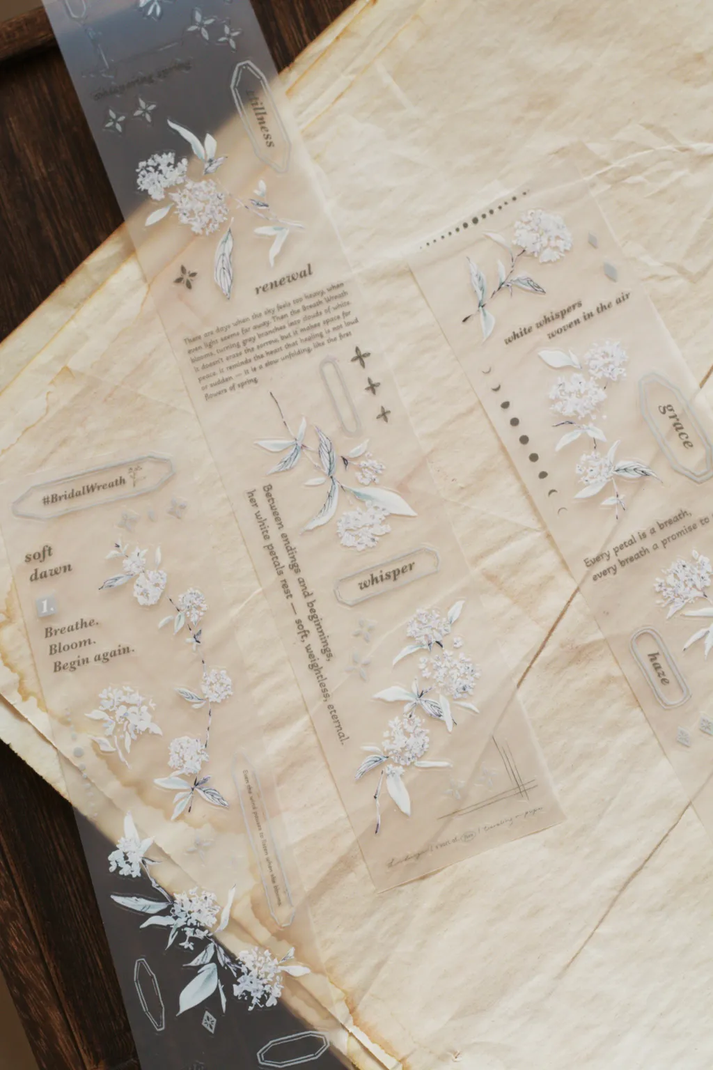 [樂意Loidesign] 麻葉繡線菊 #BridalWreath ダイカットマットPETテープ(剥離紙付き)