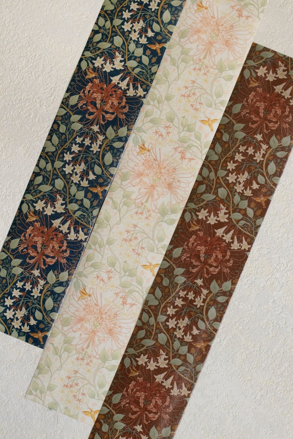 [樂意Loidesign] 對花集:彼岸花間(Lycoris radiata) 花柄 和紙テープ(剥離紙付き)