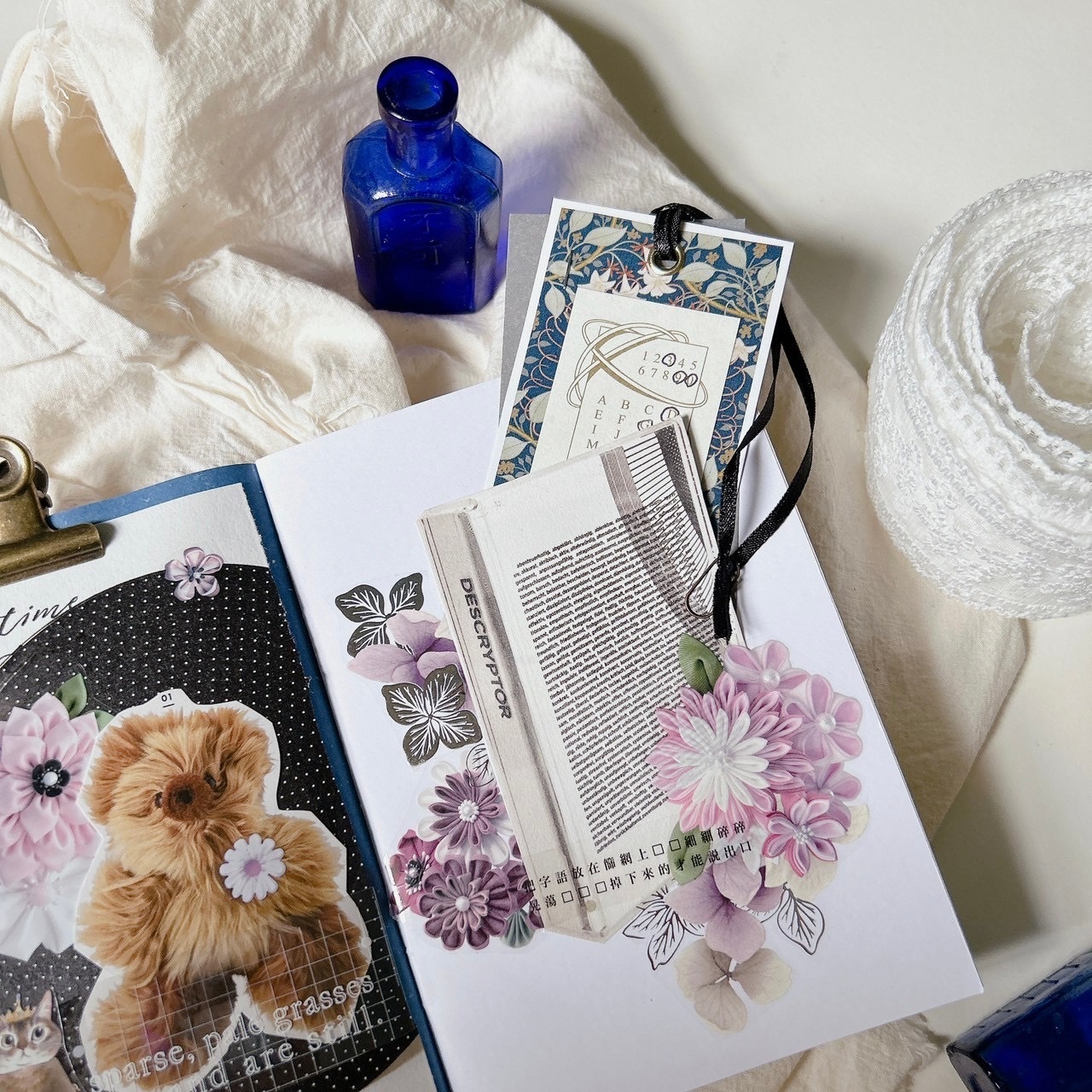 [樂意Loidesign] 對花集:彼岸花間(Lycoris radiata) 花柄 和紙テープ(剥離紙付き)