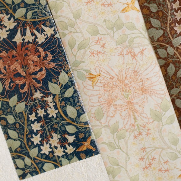 [樂意Loidesign] 對花集:彼岸花間(Lycoris radiata) 花柄 和紙テープ(剥離紙付き)