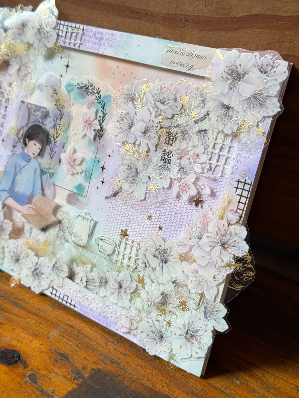 [樂意Loidesign] 寒香-梅花(Plum Blossom) 箔押クリアPETテープ(剥離紙付き)