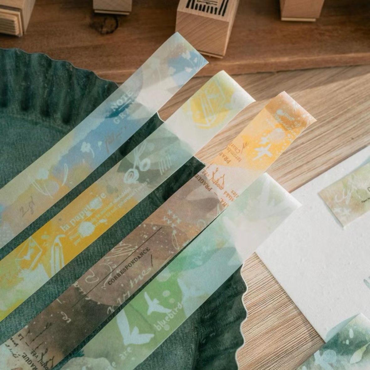 [Meow Illustration] 星空明信片/曠野裡有青鳥/花/文具控 和紙テープ(剥離紙なし) 全4種類