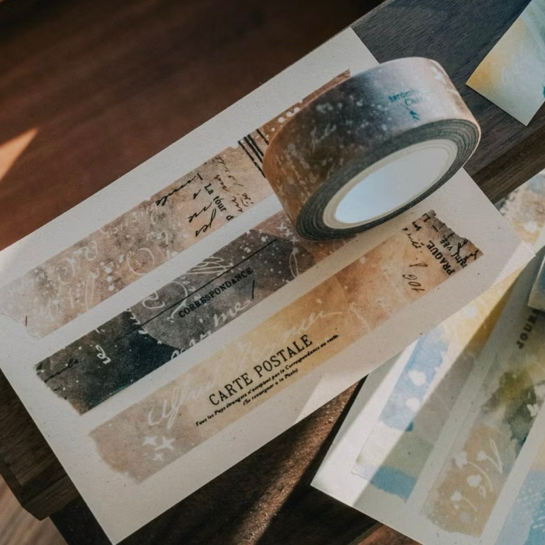 [Meow Illustration] 星空明信片/曠野裡有青鳥/花/文具控 和紙テープ(剥離紙なし) 全4種類