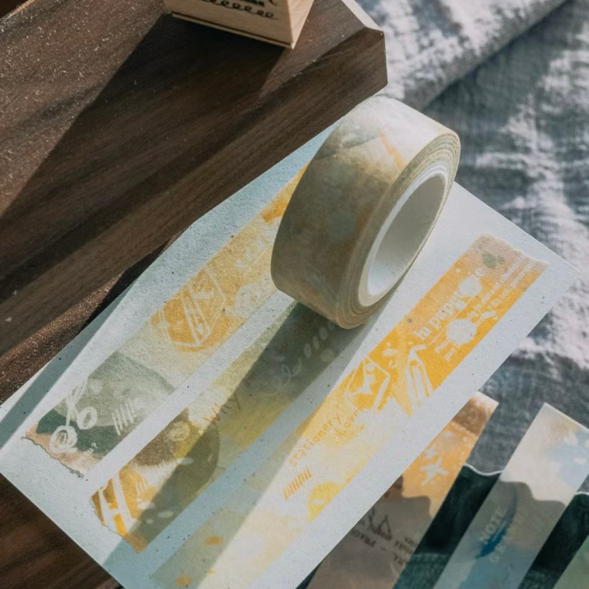 [Meow Illustration] 星空明信片/曠野裡有青鳥/花/文具控 和紙テープ(剥離紙なし) 全4種類