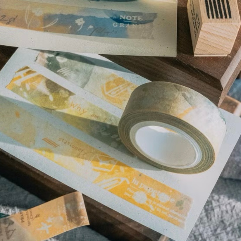 [Meow Illustration] 星空明信片/曠野裡有青鳥/花/文具控 和紙テープ(剥離紙なし) 全4種類