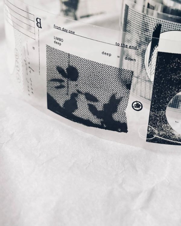 [羊君Somesortoffern] LIMBO モノクロ柄 クリアPETテープ(剥離紙付き)