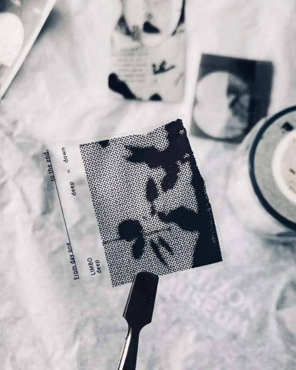 [羊君Somesortoffern] LIMBO モノクロ柄 クリアPETテープ(剥離紙付き)