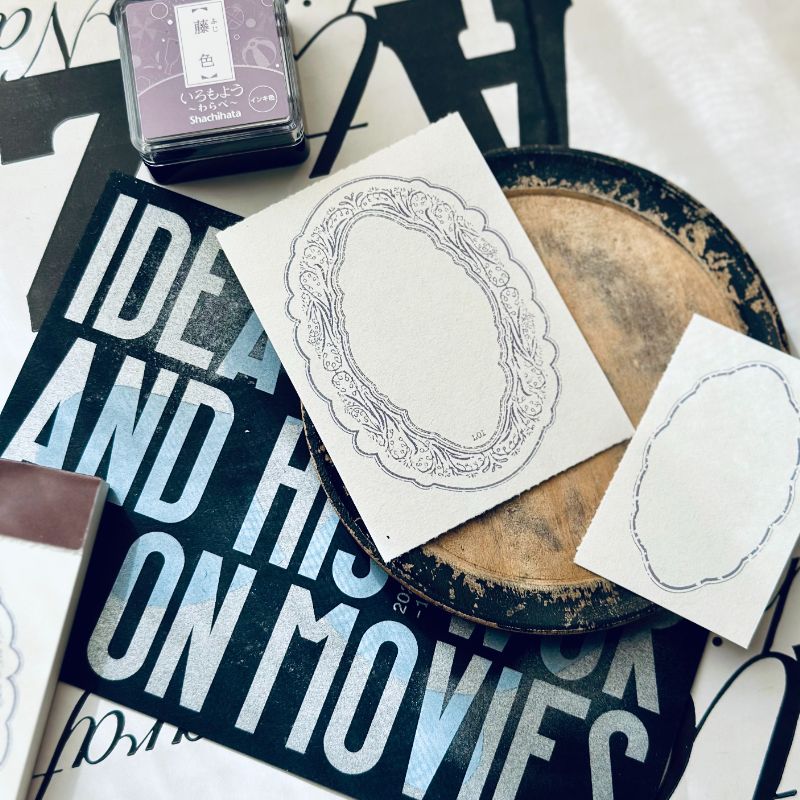 [樂意Loidesign] 春日畫框-薄紫(Spring Frame-Purple) コラージュ ラベルブック(2種類各50枚入)