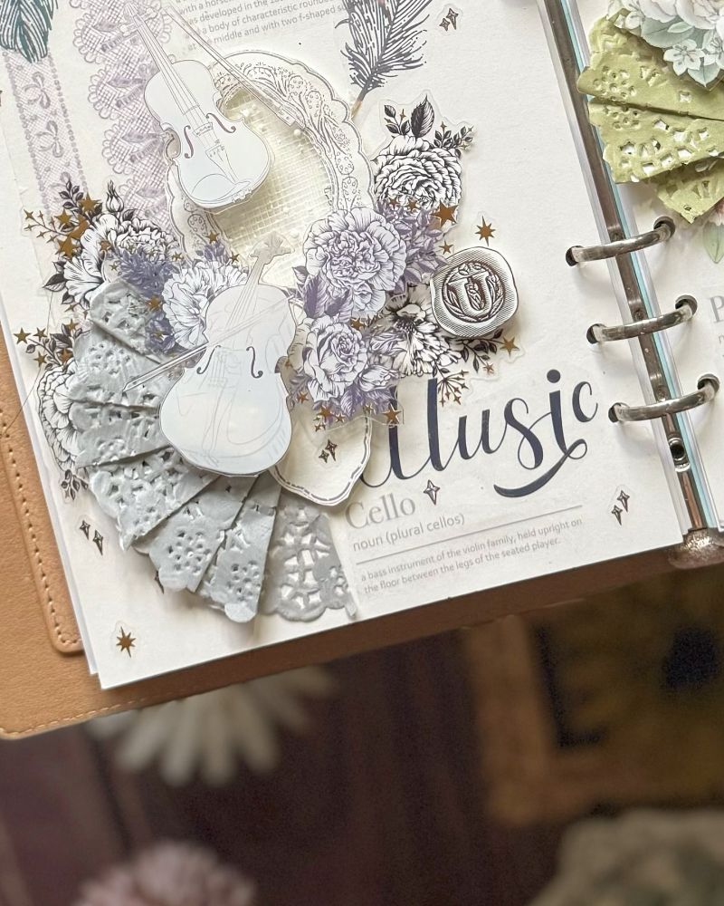 [樂意Loidesign] 春日畫框-薄紫(Spring Frame-Purple) コラージュ ラベルブック(2種類各50枚入)