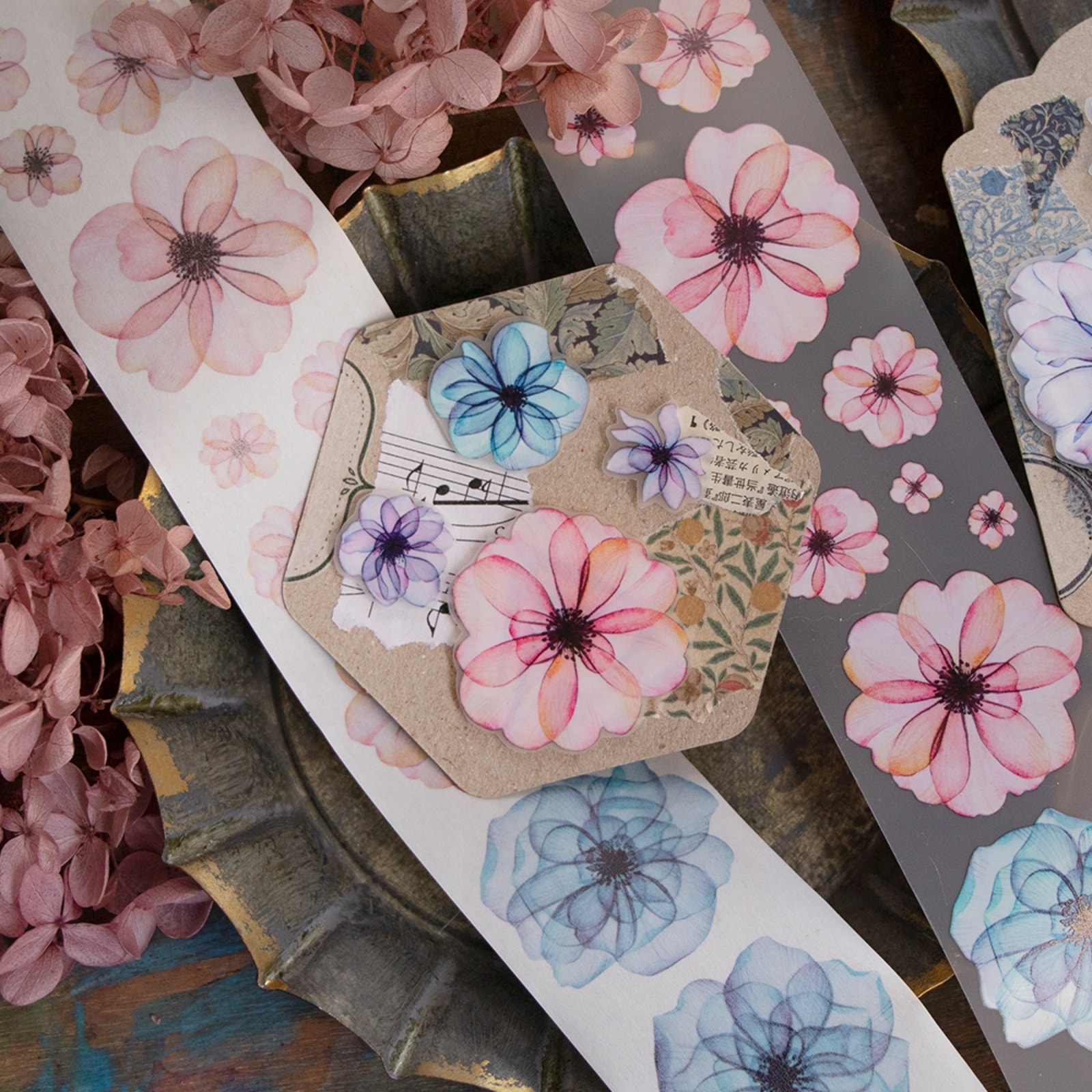 樂意Loidesign]翦花 Begonia ベゴニア花柄 クリアPET/マットPET/和